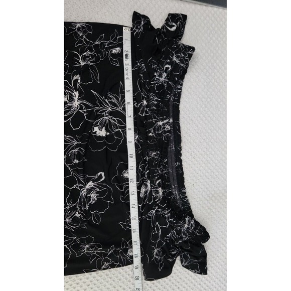 WHITE HOUSE BLACK MARKET SZ S OFF THE‎ SHOULDER TOP BLOUSE FLORAL PRINT - Picture 5 of 9